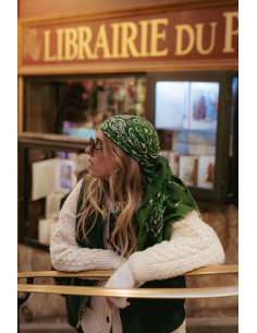 Foulard Laine & Cachemire vert