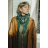 Foulard Laine & soie vert